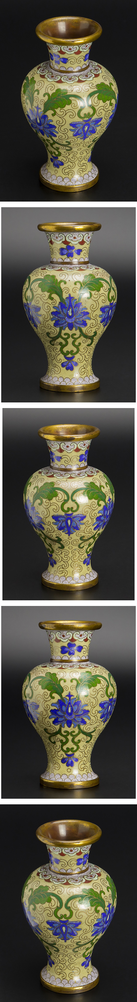 日本公式清 掐丝珐琅花紋瓶 中国 古美術 その他