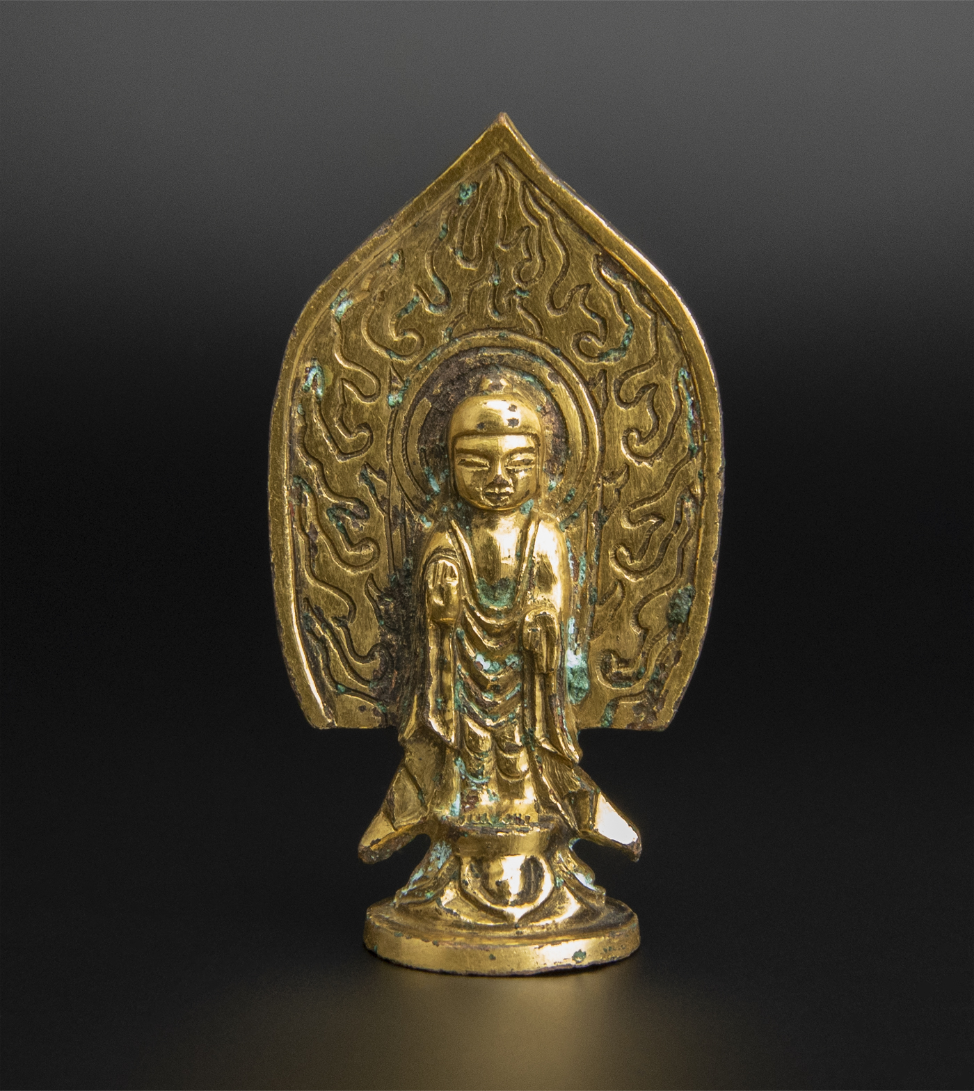 北魏景明二年铜鎏金佛立像仏像中国古美術-