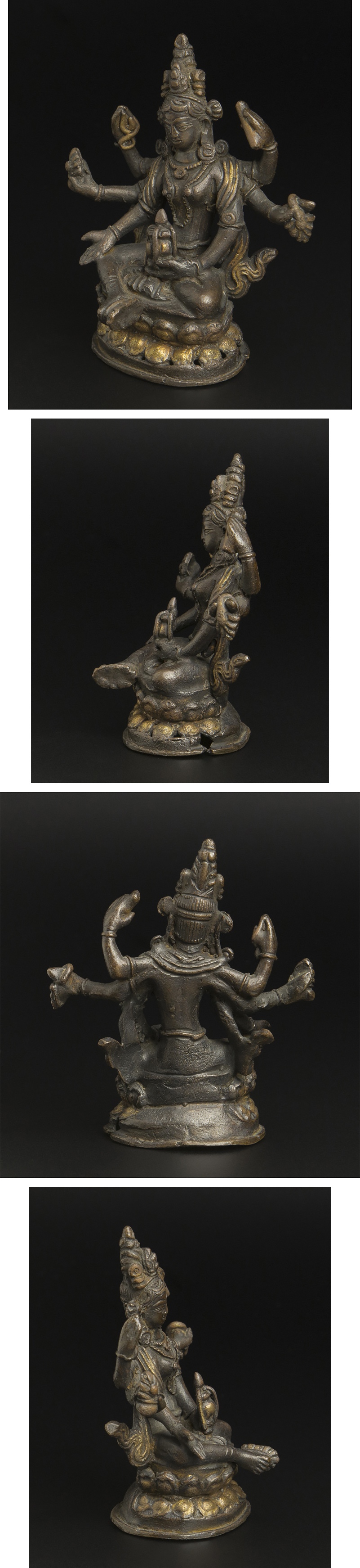 好評爆買い17世紀 铜鎏金财源佛母像 共箱 仏像 古美術 仏像