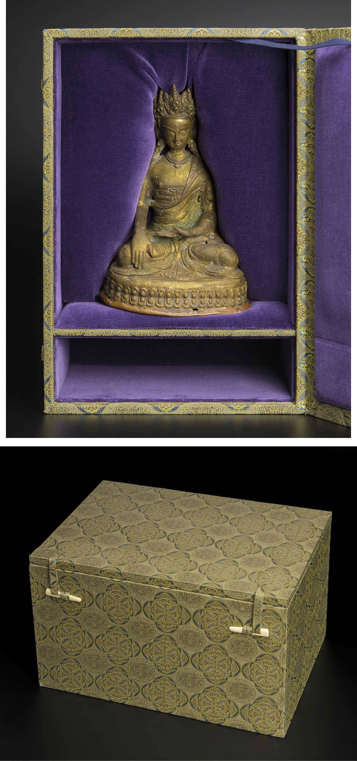 【人気再入荷】17世紀 銅釈迦摩尼佛造像 共箱 铜释迦摩尼佛造像　仏像 古美術 仏像