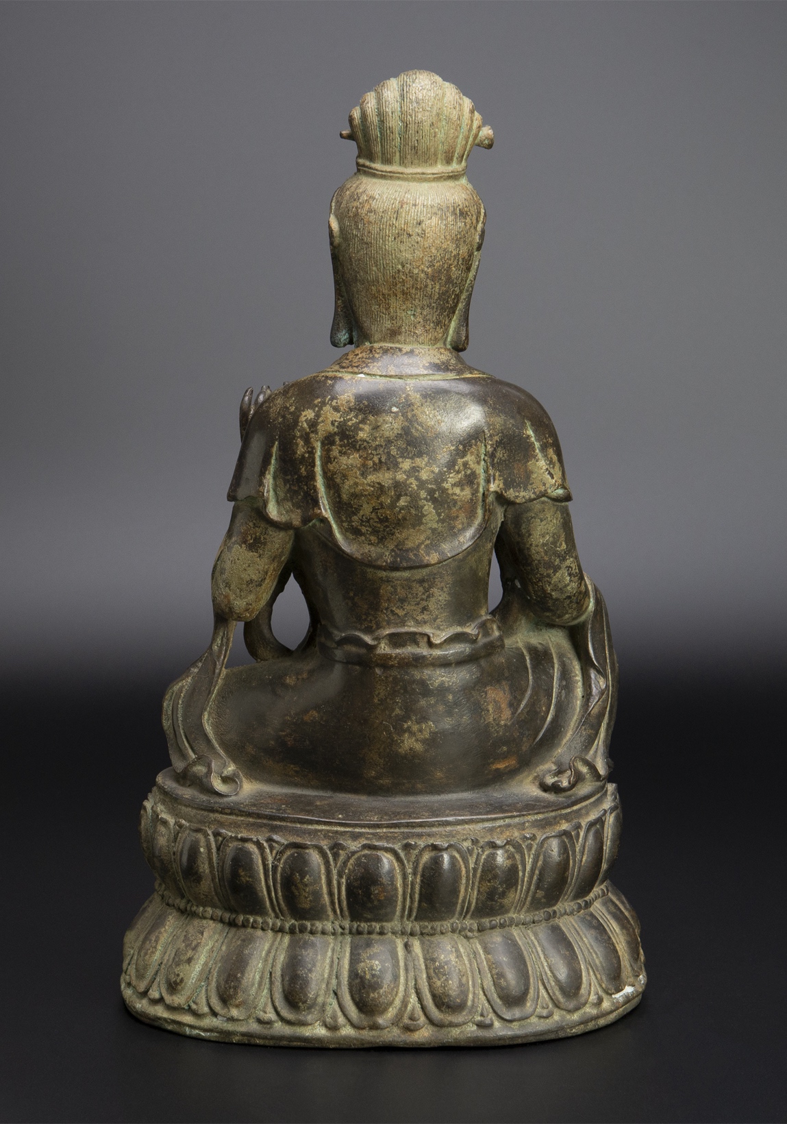 品質保証新品清 銅観音坐像 中国 古美術 唐物　铜观音坐像 仏像