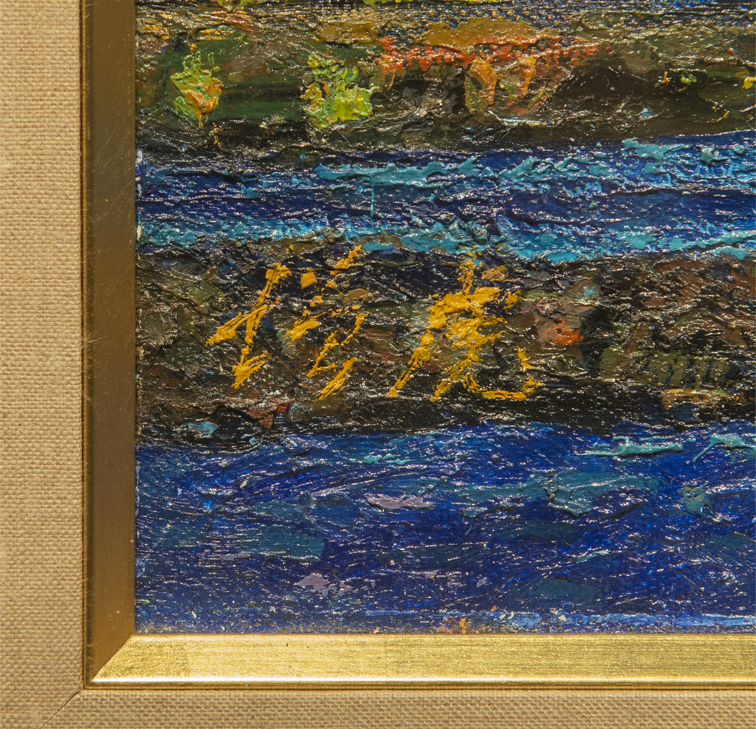 通販NEW邵增虎 1980年代作 吉祥雲 油画 鏡框 額装 著録品 真作保証 中国 絵画 現代美術 自然、風景画