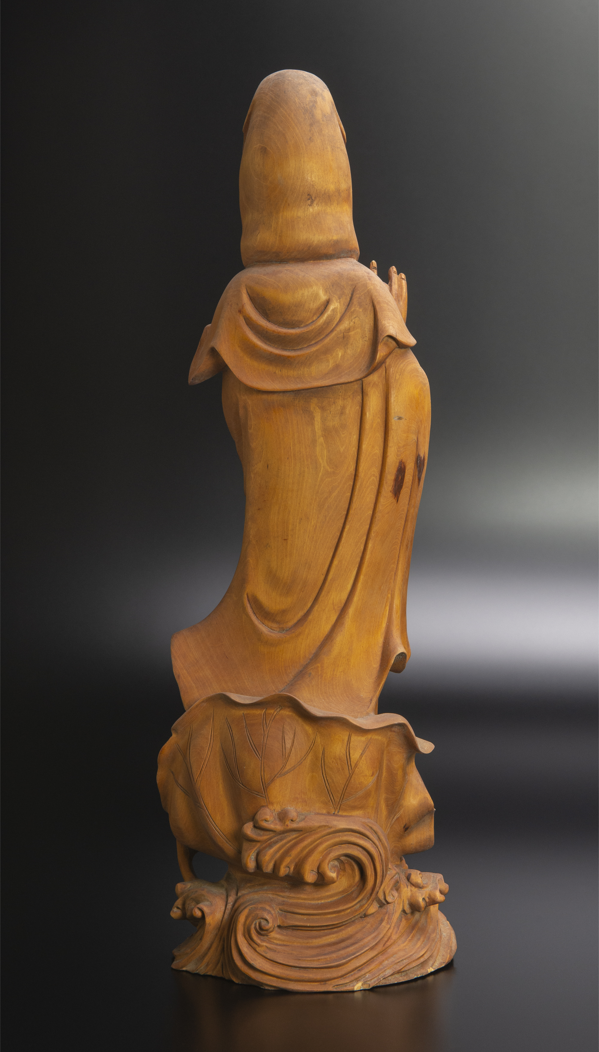 ベスト清 黄楊木雕観音立像 中国 古美術 仏像