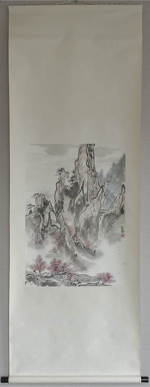 交通障害傅益瑶 立軸 来源:1990年代初期 Sotheby's 真作保証 中国 絵画 掛軸
