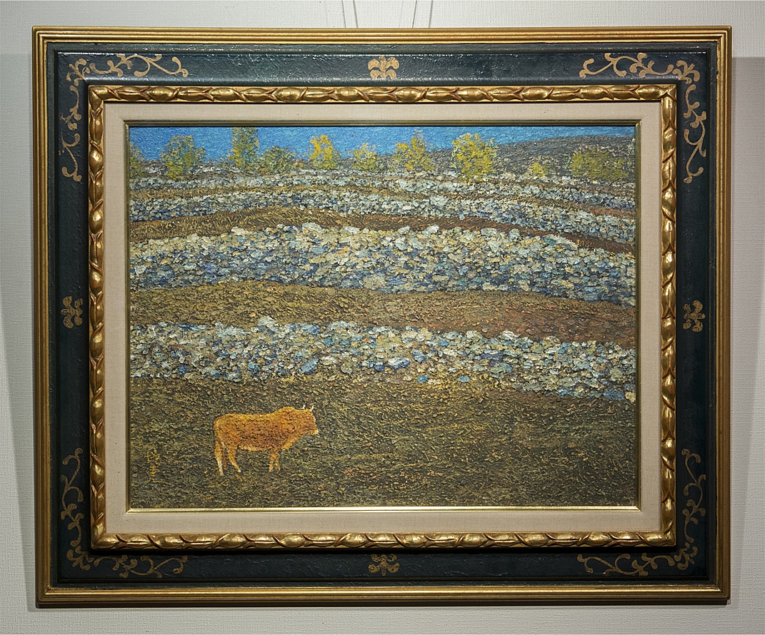 邵增虎1980年代作牛油画額装真作保証中国絵画現代美術商品细节